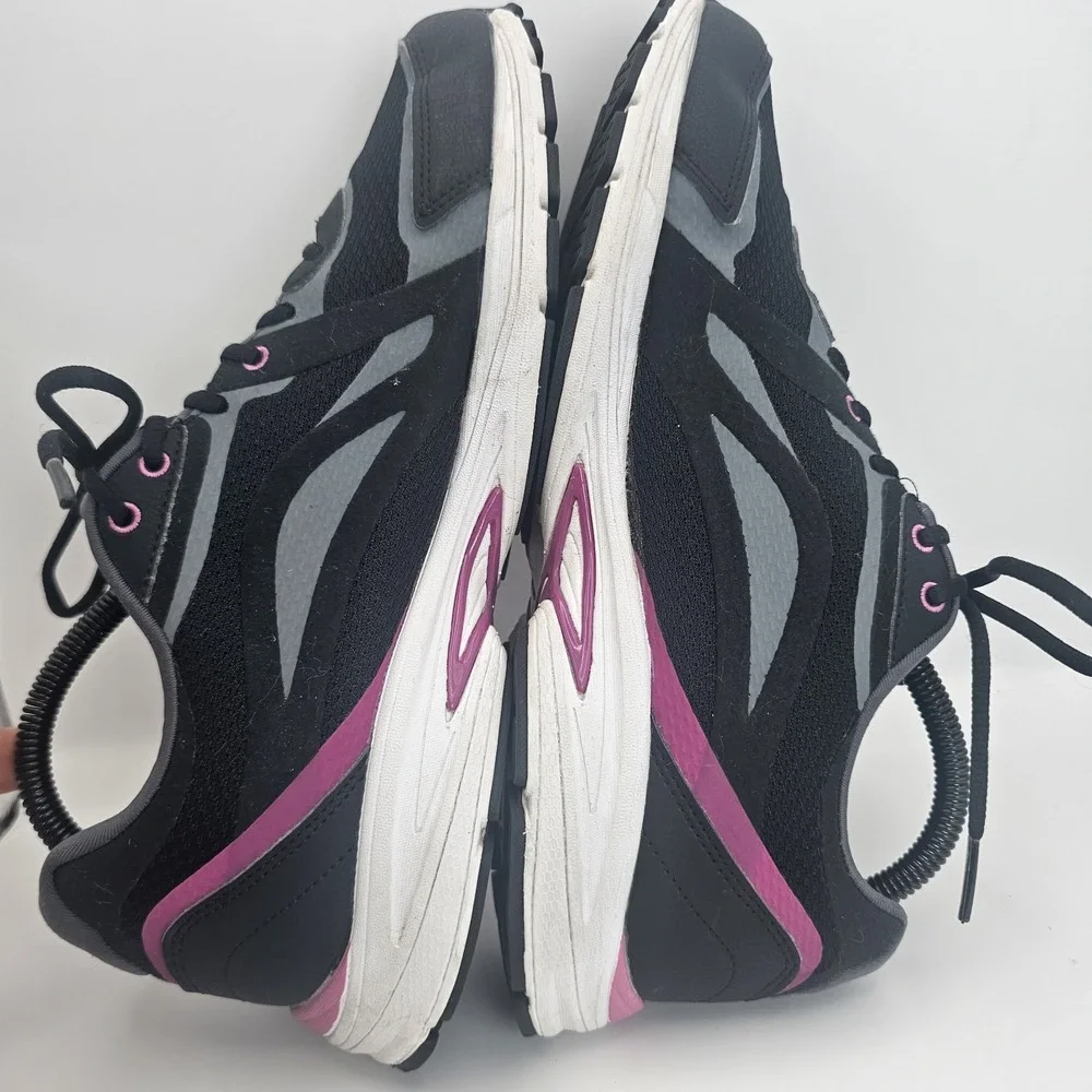 Ryka Sky Walk Fit Womens 8.5M Black Gray Pink Walking Athletic Shoes 903613
